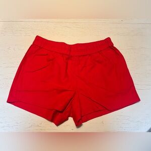 Bundle of J. Crew pull on shorts all size 8 red turquoise and navy floral